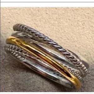 Gold and silver ring size 6